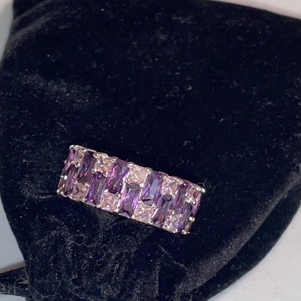 Pink and purple infinity ring - Picture 6 of 7